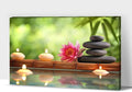 Zen Wall Art Decor, Modern Bathroom Zen Decor Wall Art, Canvas Wall Art for Spa Zen Room Decor, Green Bamboo Forest and Black Pebble Relaxing Art Prints for Office Meditation Decor 28x40 Inches
