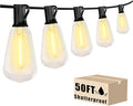 DAYBETTER 50FT Outdoor String Lights Waterproof - 25 Warm White Bulbs 2700K Patio Lights Weatherproof Shatterproof for Garden Backyard Pergola Energy-Efficient LED Party Lighting