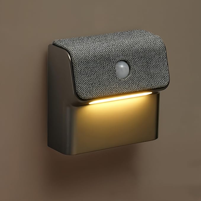 Lancoon 1 Pack Motion Sensor Wall Sconce with Magnetic Human Body Induction Linkable Soft Lights Rechargeable Long Lasting for Hallway Staircase Bedroom Corridor