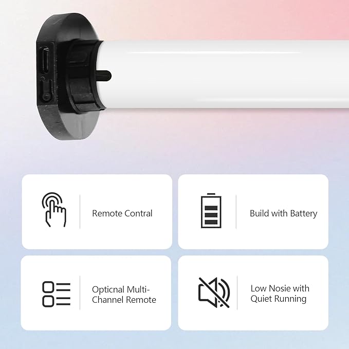Smart Blinds Tubular Motor for Electric Roller Shades Window Blinds Built-in Zigbee Motor Directly Connected to Alexa Suitable for 1.5" (38mm) Tube