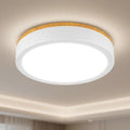 11" Flush Mount Ceiling Light, Minimalist Modern Wood Paint LED Ceiling Light with 5CCT 2700K-5000K, Dimmable LED Light Fixtures Ceiling Mount for Kitchen Bathroom Bedroom Hallway