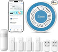 Home Security System, Home Alarm System Wireless 8 Piece Kit with Phone APP Alert Siren Remote Control Motion Detection Real-time Alarm No Contract Required,24/7 Protection