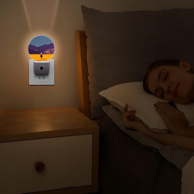 Plug in Night Light with LED & Smart Light Sensor, Stratum Auto-On/Off Night Lights Plug Into Wall for Bedroom, Bathroom, Hallway, Stairway