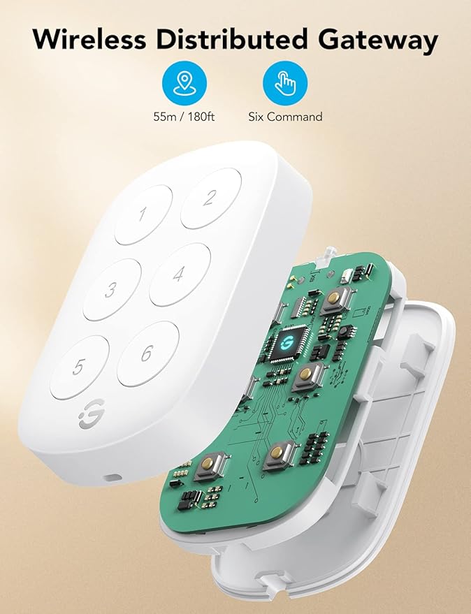 GoveeLife Wireless Mini Smart 6 Button Sensor, Group Control Multiple Devices, Versatile Control Button, Battery Powered, Supports Most GoveeLife Smart Products