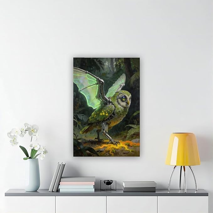 Framed Cyber Fantasy Wall Art for Living Room And Home Office Modern Sci Fi Nature Inspired Decor 20x30inch(50x75cm)