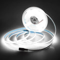 Aclorol 12 Volt Led Strip Lights COB 16.4ft Led Strip Lights for Bedroom 6000K Daylight White CRI85+ Flexible LED Tape Light for Kitchen Party Cabinet 320Leds/m(Power Supply&LED Dimmer Not Included)