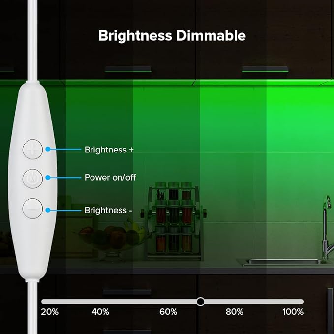 BTF-LIGHTING FCOB COB FOB LED Strip Lights 5V USB Powered 6.56FT 640LEDs Green Color 8mm Width Dimmable CRI 90+ with 3M Tape Flexible High Density for 3D Printer TV Backlight PC DIY Decor