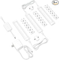 EShine 3 Pack 7 inch White Smart Dimmable LED Under Cabinet Lighting Kit Compatible with Alexa, Google - Cool White (6000K)