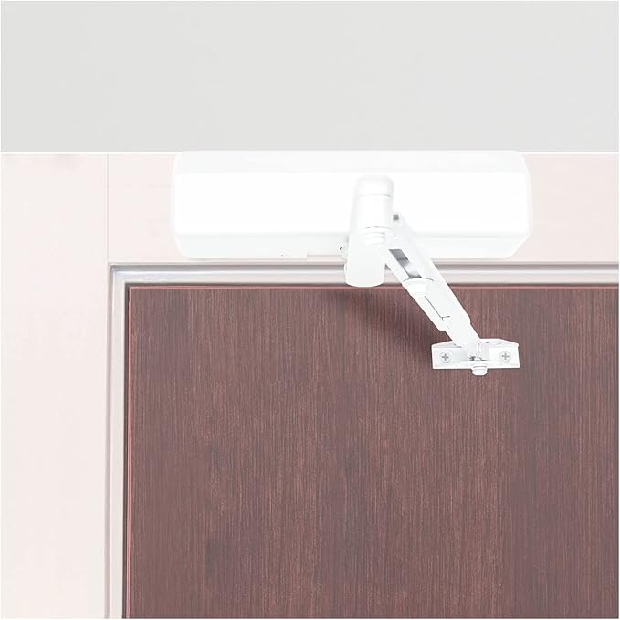 Nuk3y 9000 Series Grade 1 Heavy Duty Door Closer, Multi-Mount, Adjustable Size 1-6, ADA Compliant, UL Listed (White)