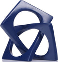 XMGZQ Navy Blue Knot Statue for Coffee Table Centerpiece Decor,Modern Abstract Art Geometric Sculpture and Figurines, Home Decor Accent,Cube Knick Knacks for Shelves,Bookshelf,Entryway,Floating