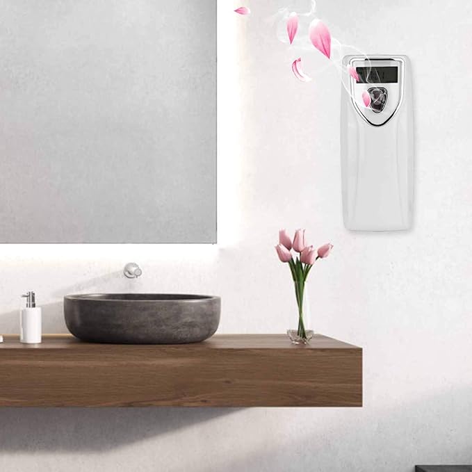Automatic Air Freshener Dispenser, Fragrance Dispenser with Timer Wall Mount Air Freshener Perfume Sprayer Machine White