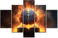 Artificial Intelligence Canvas Wall Art Abstract Human Brain Wall Art for Living Room Brain Pictures for Bedroom Modern Home Decor Office Bathroom Decor Artwork Framed Ready to Hang (60"Wx40"H)
