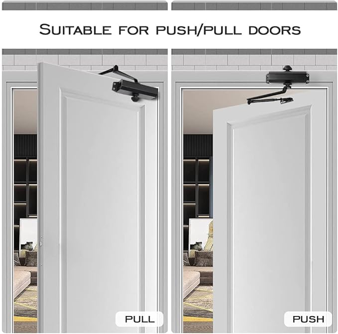 MARIE Automatic Door Closer Commercial Grade 2 Spring Heavy Duty Fireproof Adjustable Door-Closer Size 2