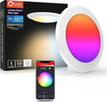 Lumary Smart Flush Mount Ceiling Lights 5/6 Inch, RGBWW WiFi LED Disk Light, Color Changing 2700-6500K Dimmable Recessed Lighting, Surface Mount, Compatible with Alexa/Google Assistant