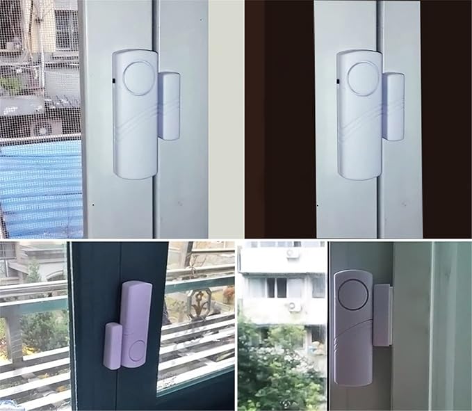 Door Window Alarm, 90DB Door Alarms for Kids Safety, Wireless Sensor Door Window Burglar Alarm-Window Pool Alarms for Home, 6 Pack