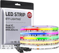 BTF-LIGHTING WS2811 Dual IC RGBCCT FCOB COB LED Strip,UL Listed High Density Chasing IC RGB Light+Tunable White 3000K-6000K,16.4FT 840LEDs/m,10mm Width IP66 DC24V 3M Tape(No Adapter or Controller)