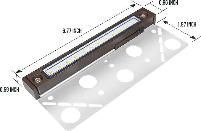 GKOLED 6.8 Inch LED Low Voltage Outdoor Hardscape Light, Light Module Replaceable, Retaining Paver Wall Step Lighting, 2700K 1.5W, IP65 for Wet Location, Die-cast Aluminum Housing (Pack of 2)