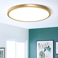 15.7Inch Gold Flush Mount Ceiling Light Fixture , 32W(320W Equivalent), 3800LM, 6000K Cool White, IP40, Flat Modern Round LED Ceiling Lights for Bedrooms, Living Rooms, Bathrooms, Stairwells, etc.