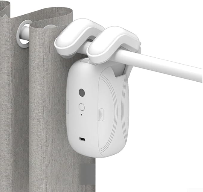 Automatic Smart Curtain Opener with Remote Control, Automatic Curtain Opener and Closer Smart Curtain Opener Electronic for Roman Rod/U/T Rails(1PC TU)
