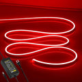 Neon LED Strip Lights - Bright and Durable Neon Rope Lights 16.4ft/5m for Lighting Decoration Indoors Outdoors[Power Adapter Included] Light Strip RED