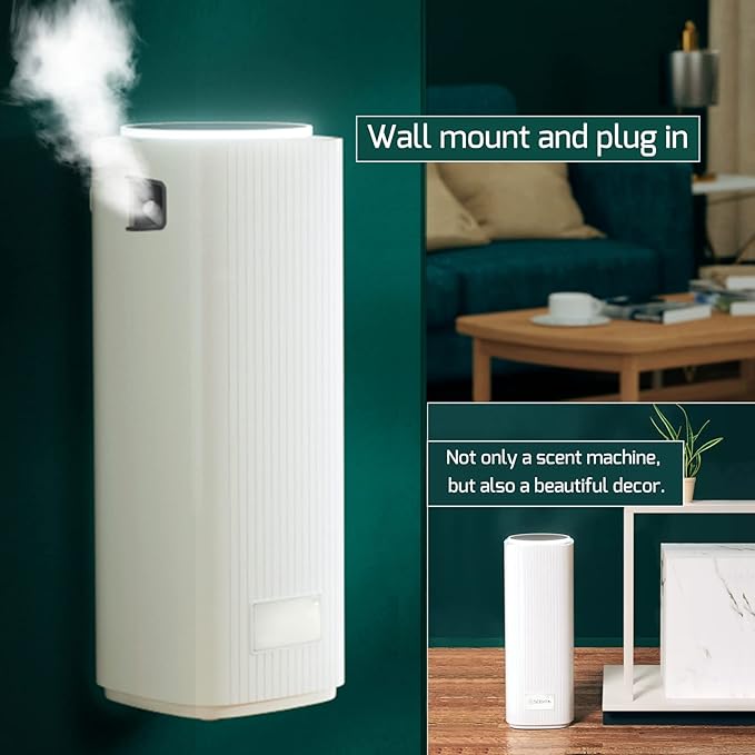 JCLOUD Smart Air Machine with Led for Home, Professional Waterless Diffuser for Essential Oils with Cold Air Technology Covers Up to 4500 Sq. Ft, 800ML Home Luxury Scents & Hotel Scents for Large Room