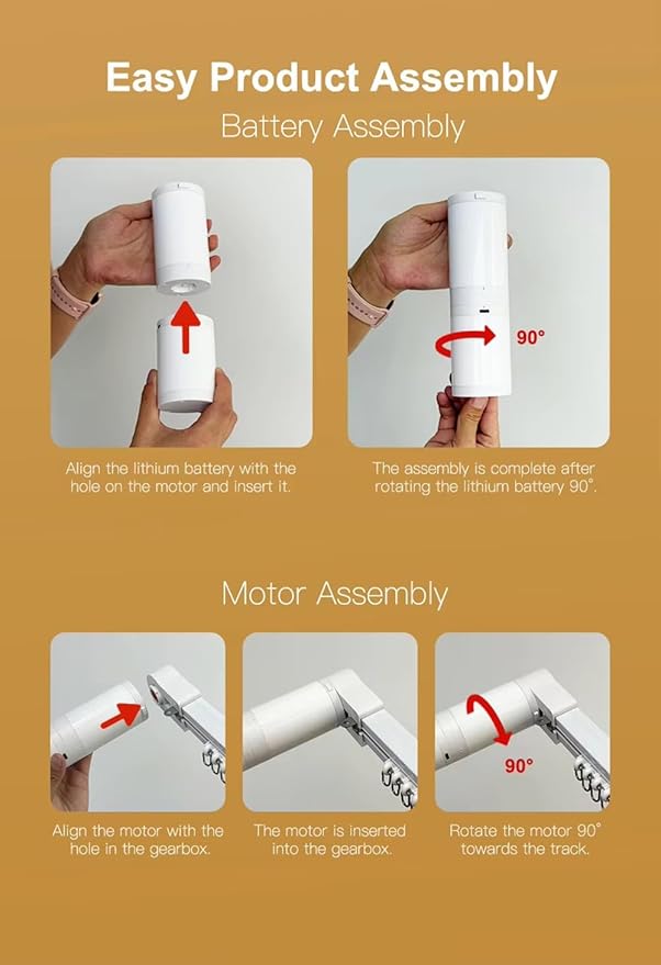 Automatic Curtain Opener, Rechargeable Battery Smart Curtains System with ZigBee 3.0 Motorized Curtain Track, Compatible with Alexa & Google Home, Electric Curtain Rod (2 meters (78.7 inches))