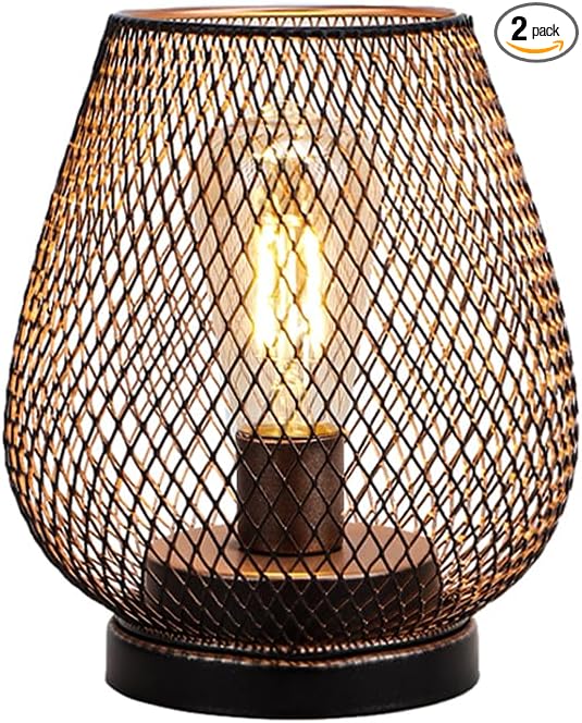 JHY DESIGN Metal Cage LED Lantern Battery Powered Cordless Accent Light with LED Great for Weddings Parties Patio Events for Indoors Outdoors