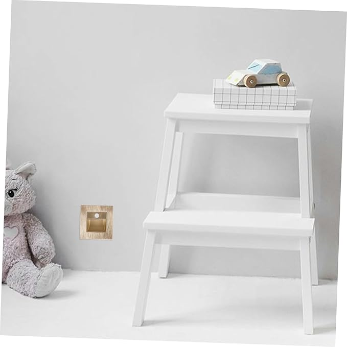 Alipis Induction Foot Lamp Stairs Lights Motion Sensor Led Indoor Step Lighting Wall Mount Soft Warm for Home Bathroom