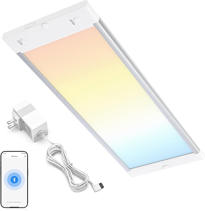 MYPLUS 12" Under Cabinet Lights Panel, Super Bright Under Counter Lighting with 84 LEDs,Warm White,Cool White and Daylight, ETL Listed, Ideal for Kitchen, Cupboard, Workbench, Desk