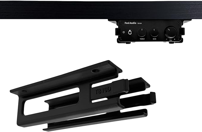 Desk Mount Kit for Fosi Audio TB10D - Under Desk Mount Brackets with Retension Clips - Secure Mounting Accessories