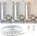 13ft/4M Led Vanity Mirror Lights Kit - Bendable, No Cut Required - Adjustable Strip Light Table Set with Dimmer and Power Supply