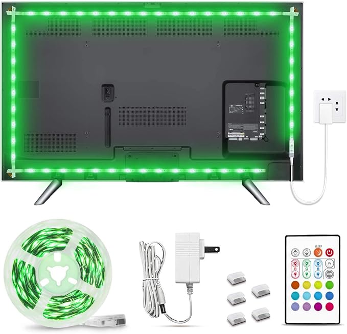 MY BEAUTY LIGHT LED Lights for TV, 19.36ft TV LED Backlight for 85-90in TV, 4096 DIY Colors Options RGB LED Strip Lights Behind TV, Smart Led Ambient Lighting for Bedroom Gaming Room Decor