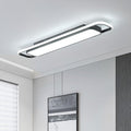 Modern LED Ceiling Lighting, 70W 6000K Black Linear Flush Mount Light Fixture, 39.4'' Low Profile Lights Fixture Long LED Ceiling Lamp for Kitchen Bedroom Living Room Hallway (Cool White)