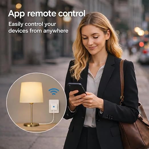 Compact Smart Plug, Works with Alexa & Google Assistant, Smart Life App & Voice Control, Energy Monitoring, Timer Scheduling, No Hub Required, App Remote Control, 2.4 GHz WiFi Outlet, 2-Pack