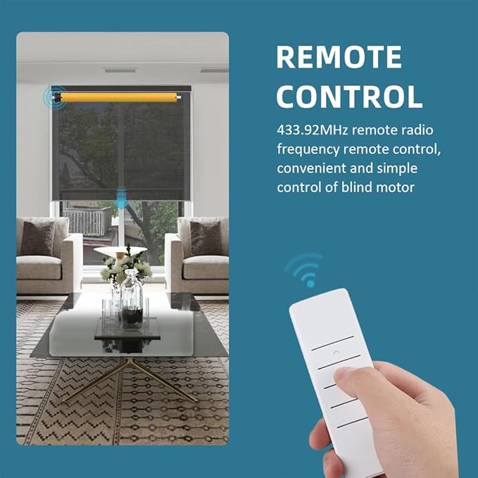 Smart Roller Shades Motor ZigBee 3.0, Motorized Blinds Retrofit Kit, DC24V Electric Tubular Motor Compatible with Alexa & Google Home, Brushless Copper & Quiet (6.0 N.m for Φ50mm (2") Groove Tube)