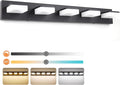 3 Colors Dimmable Black Vanity Light, LED Bathroom Light Fixtures over Mirror, Acrylic Stainless Steel Vanity Lighting Fixtures, 5 Light Bathroom Vanity Light,Adjustable 3000K/4000K/6000K,360° Rotate