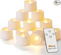 Homemory Flameless Remote Control Tealight Candles with Timer, Battery Operated LED Electric Battery Tea Lights Votive Candles with Remote for Table Decor, Outdoor Decor, Home Decor,12Pcs-Warm White