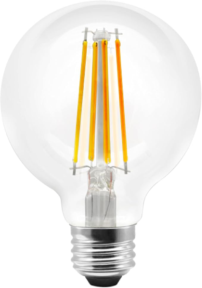 Sylvania WiFi LED Smart G25 Light Bulb, 5W Efficient with Filament, for Alexa/Google Assistant, Energy Star, Clear, 2700K, Soft White - 2 Pack (75798)
