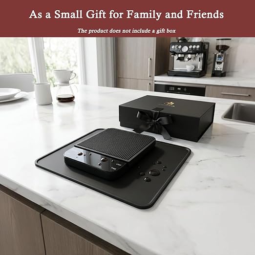 Pour Over Coffee Scale with Timer - 0.1g High Precision Digital Espresso Scale for Portafilter Weighing & Coffee Beans. Large Wide Base Gram Scale for Kitchen, Chemex & French Press (Black)