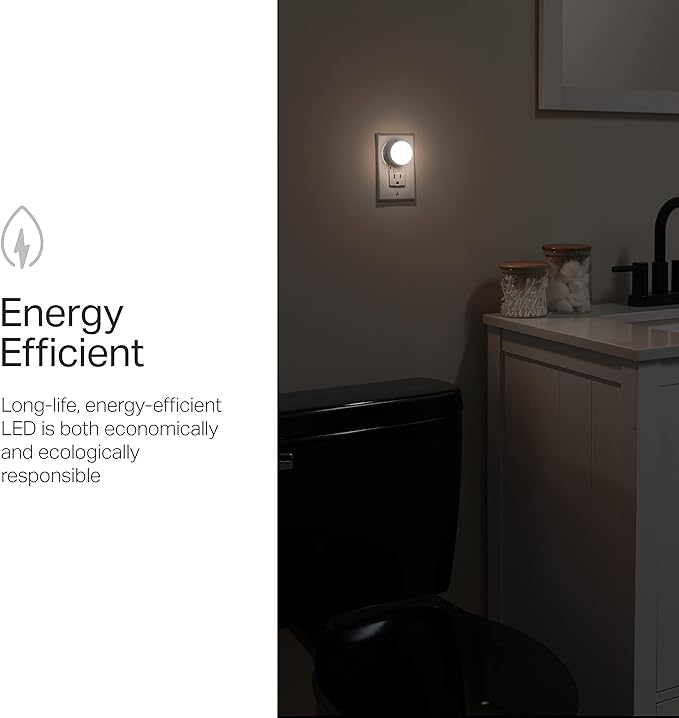 Lights by Night Plug In Night Light Bedroom Decor Apartment Essentials LED Lights Ambient Lighting Dusk to Dawn Sensor Nightlight Bathroom, 6 pack