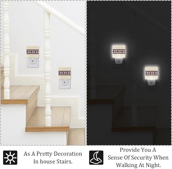 2 pcs Traditional (3) Night Light LED Night Lights Plug Into Wall - Super Smart Dusk to Dawn Sensor Activated, Automated On & Off, Used for Kitchen, Bathroom, Home Improvement, Bedroom