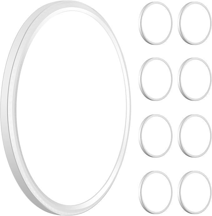 3200lm LED Flush Mount Ceiling Light, Super Slim 12 inch LED Ceiling Light, 5000K LED Ceiling Light for Bedroom, Living Room, Dining Room, Garage, Office (White, 8 Pack)