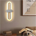 Bedroom Bedside Modern Minimalist Living Room Background Wall Led Three-Color Light-Changing Wall Lamp Simple Aisle Balcony Lamp(White,Cool White(5500-7000K))