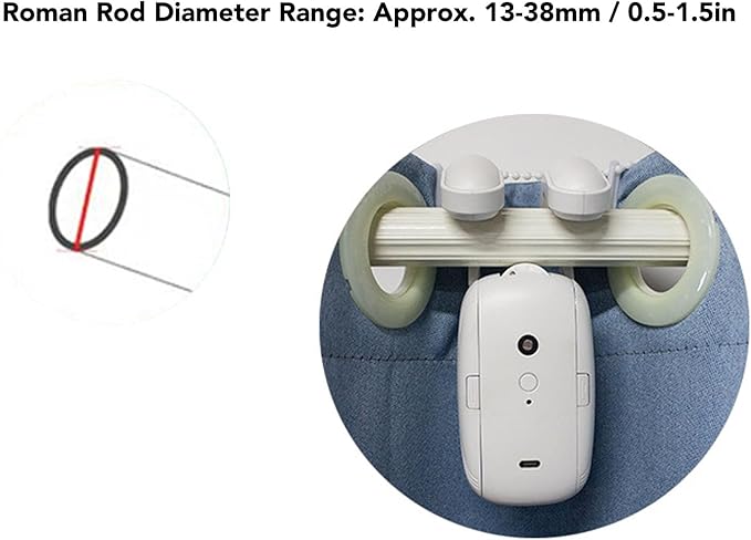 Automatic Curtain Opener and Closer, Smart Curtain Motor with App Timer, Remote Control Curtain Rail Curtain Opener Robot for Roman Rod Tracks