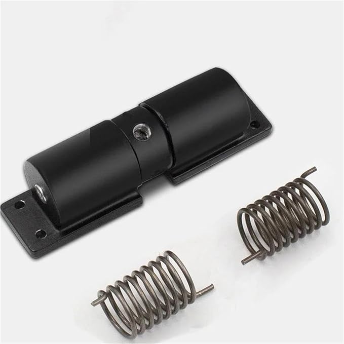 Automatic Adjustable Closer Surface Mounted Automatic Heavy Duty Safety Spring Closer for Interior Exterior Black Door Closer 1Pcs(Black)