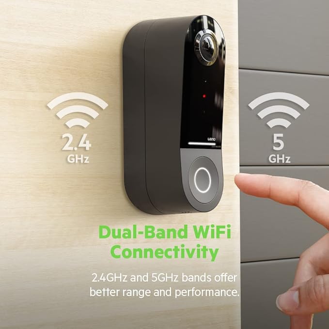 Wemo Smart Video Doorbell - Apple HomeKit Secure Video with HDR - Smart Home Products Video Doorbell Camera - Ring Doorbell for Security Camera System - WiFi Camera Doorbell w/ 223° FOV & 2-Way Audio