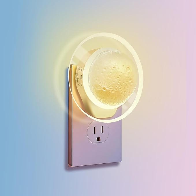 Night Lights Plug into Wall - Motion Sensor Plug in Night Light with Auto Dusk to Dawn,Dimmable Soft White, Bright Nightlight for Cruise Bedroom Bathroom Hallway Kitchen