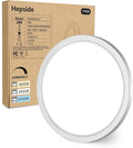 hepside 1Pack Dimmable Flush Mount Ceiling Light Fixture Brushed Nickel, 3CCT Selectable 3000/4000/6500K Ceiling Lamp, 7.5INCH 15W 1500LM Low Profile Light for Bedroom, Kitchen, Bathroom, Hallway