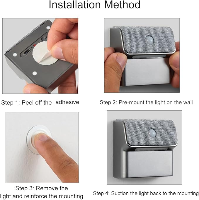 Lancoon 1 Pack Motion Sensor Wall Sconce with Magnetic Human Body Induction Linkable Soft Lights Rechargeable Long Lasting for Hallway Staircase Bedroom Corridor
