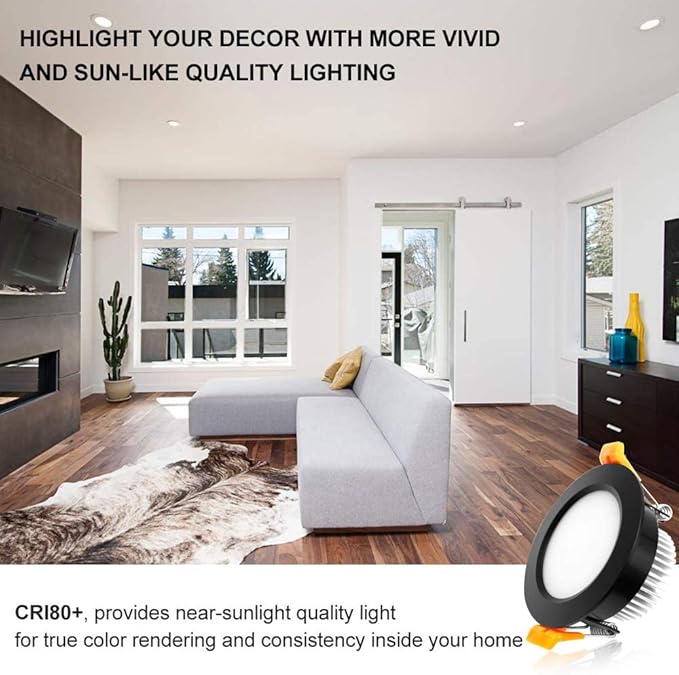 YGS-Tech 2 Inch LED Recessed Lighting, Dimmable Downlight 3W(35W Halogen Equivalent), CRI80, 4000K Natural White Ceiling Light with LED Driver(1 Pack)
